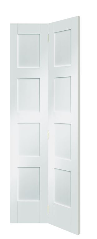 Shaker 4 Panel White Bi Fold Door  - 762 x 1981 x 35mm